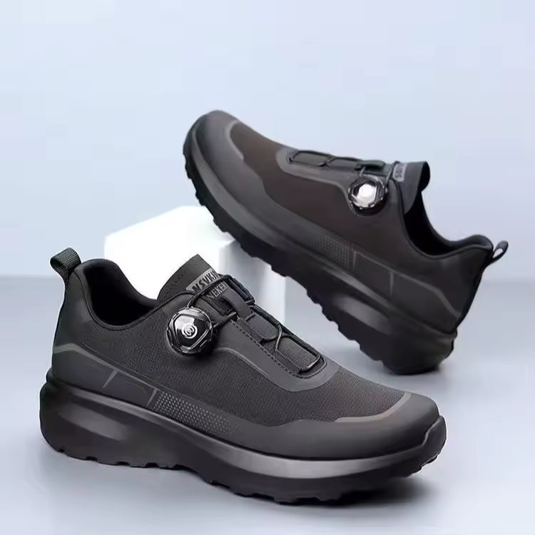 Original New Men Rotating-button Driving Sneakers Platform Casual Walking Shoes Outdoor Wear-resistant Running Sports Shoes Plus