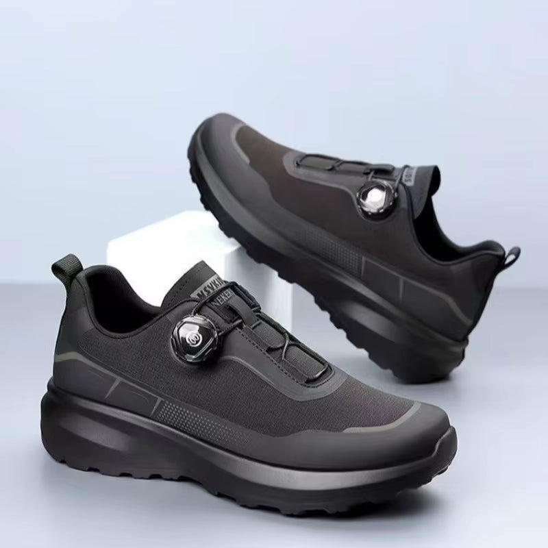 Original New Men Rotating-button Driving Sneakers Platform Casual Walking Shoes Outdoor Wear-resistant Running Sports Shoes Plus